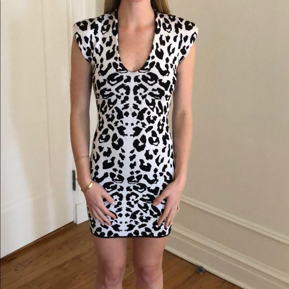 Ronny Kobo leopard print bandage dress
